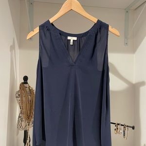 Joie navy sleeveless blouse